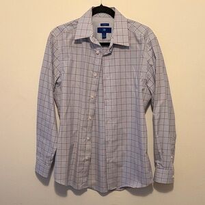Egara Blue and Red Plaid Dress Shirt
